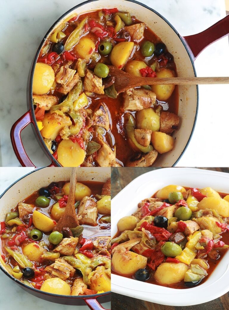 Pollo Con Peperoni In Salsa Di Pomodoro