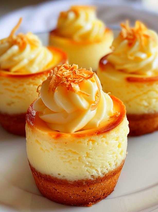 Mini Cheesecake con Ananas e Latte di Cocco Condensato: Un’Esplosione di Freschezza e Dolcezza!