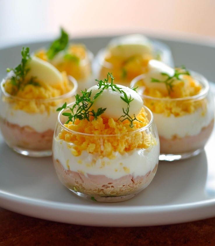 Verrine di Tonno con Uova Mimosa e Maionese: Eleganza e Semplicità in Tavola