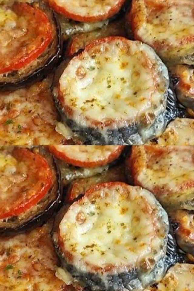 Le melanzane alla caprese: non sono fritte anche se lo sembrano