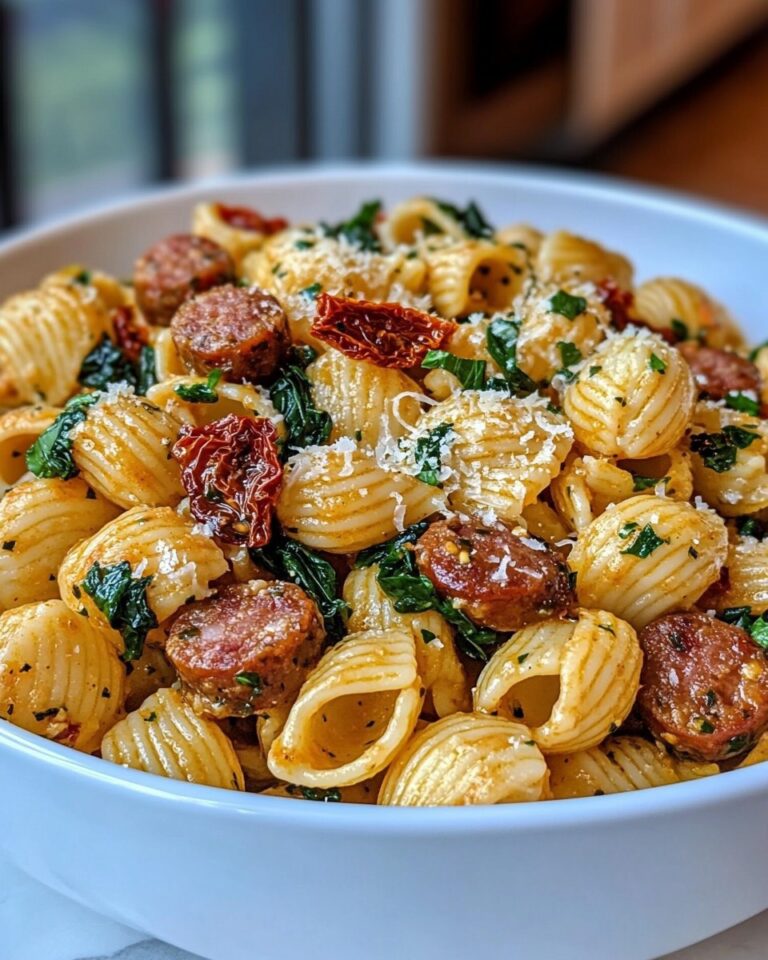 Pasta cremosa con salsiccia toscana: una delizia confortante per ogni sera
