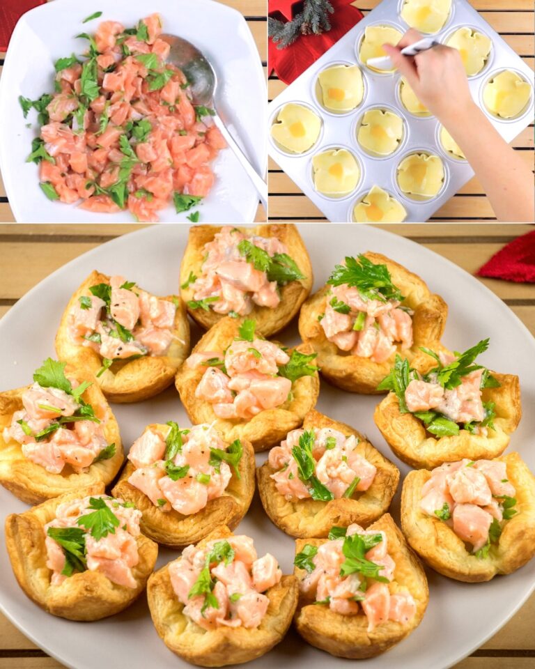Cestini di pasta sfoglia e salmone affumicato: l’antipasto semplice e spettacolare da provare!