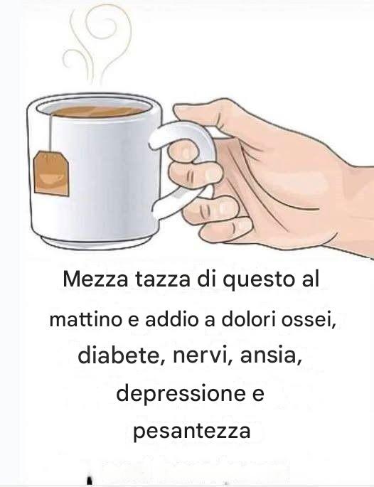 Mezza tazza di questo prodotto al mattino.