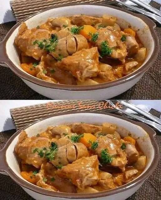 Un buon piatto di vitello alla marengo, spezzatino all’italiana Ingredienti per 4 persone:– 800 grammi di spalla di vitello– 2 cipolle (grandi)– 2 scalogni– 2 caroteIl resto della ricetta prima Commenta👇👇👇