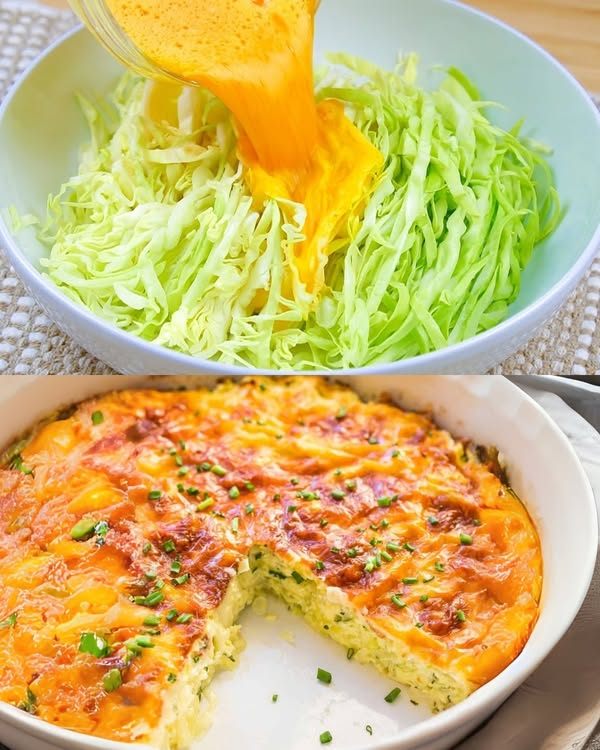 Torta salata di cavolo e mozzarella