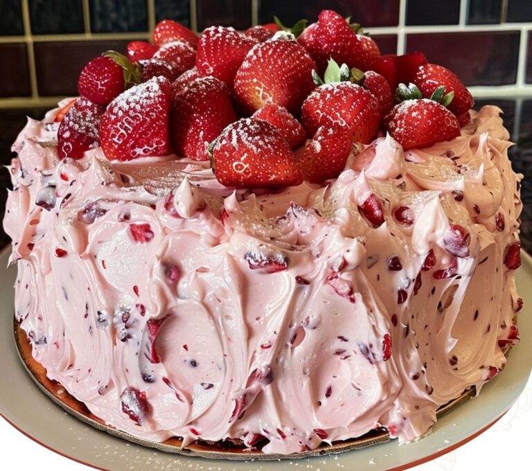 Torta di fragole e crema italiana fatta in casa