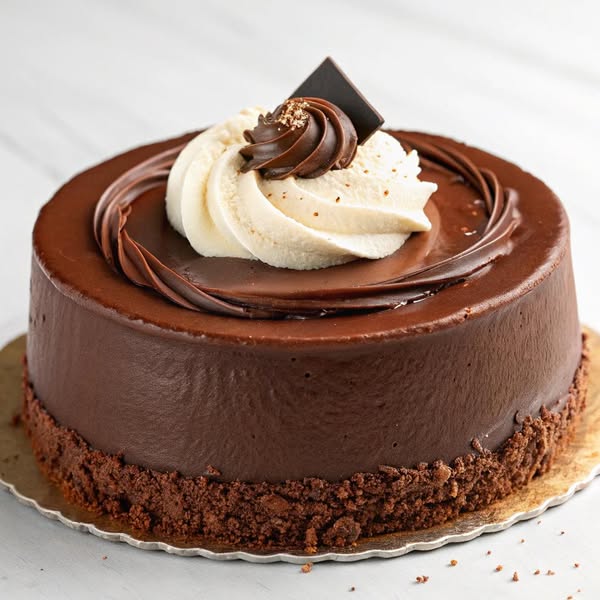 torta mousse al cioccolato con panna montata: