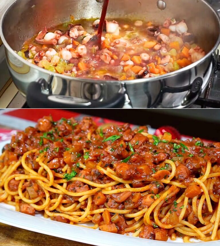 Spaghetti con ragù di polpo: il primo piatto da leccarsi i baffi
