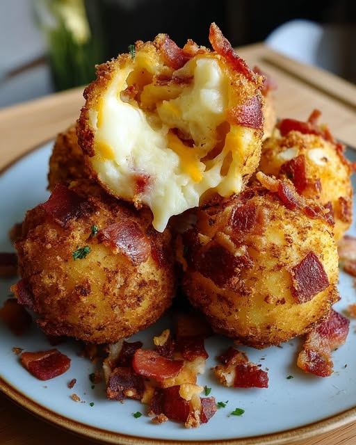 Bombes De Purée De Pommes De Terre Et Bacon
