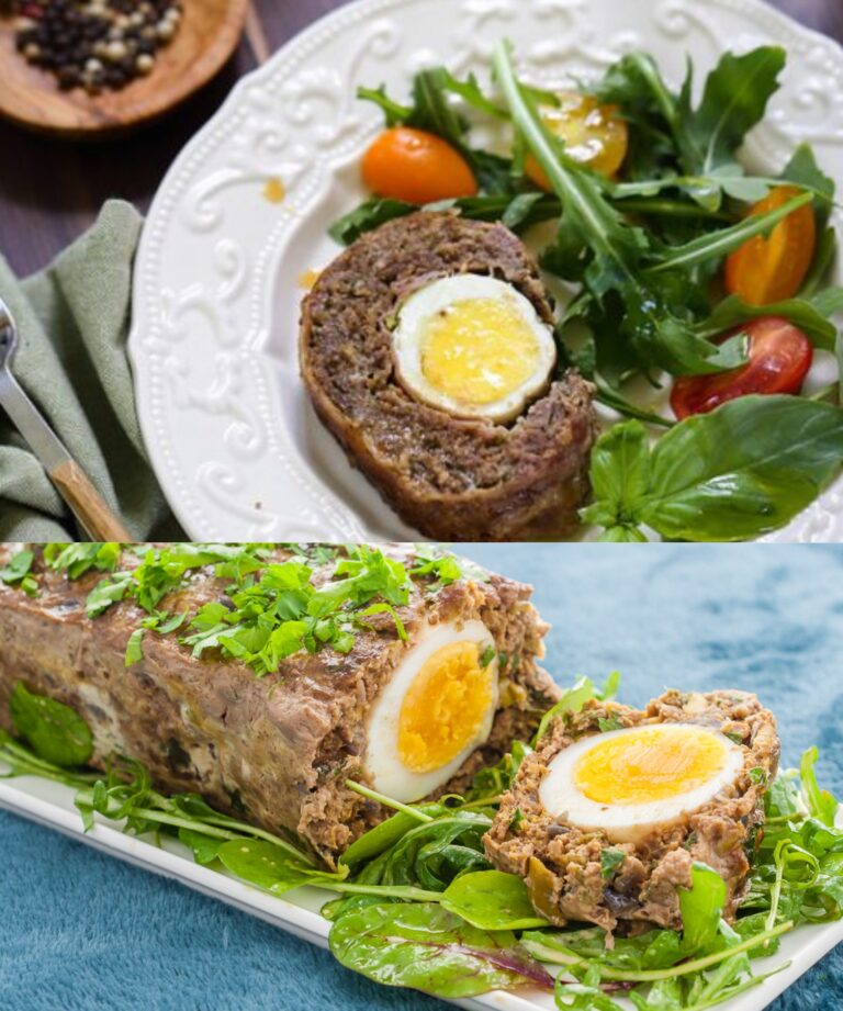 Ricetta: pane farcito con carne, carote e uovo.