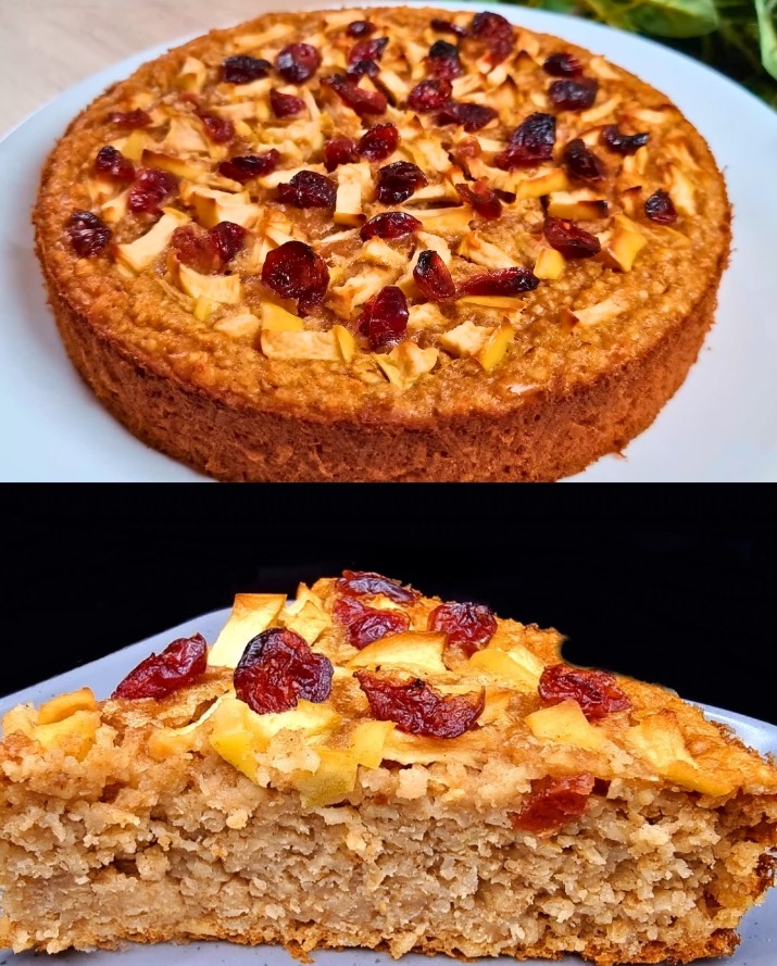 La migliore torta dietetica con avena, mela e mirtilli rossi! Mangiala tutti i giorni e perdi peso! Senza glutine! Senza farina! Senza zucchero aggiunto