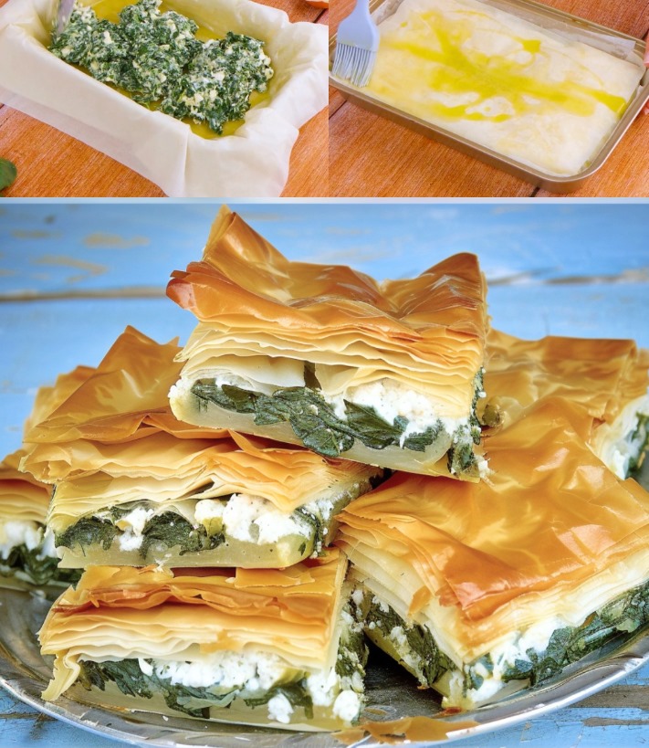 Autentica Spanakopita (classica torta greca di spinaci e feta)