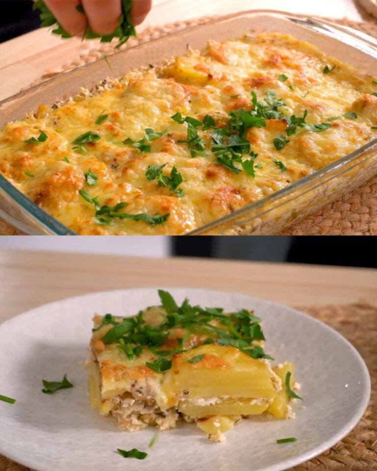 Ricetta del gratin cremoso di pollo e patate