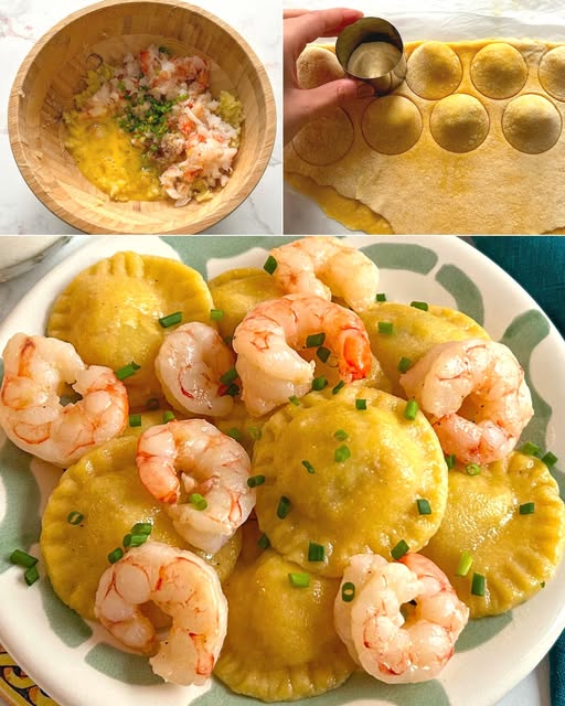 Elegante e raffinato! Con questo primo piatto lascerai tutti a bocca aperta🤩 Salva la ricetta dei ravioli di gamberi: