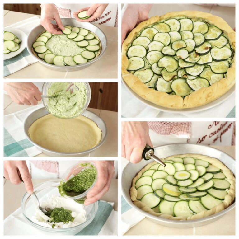 Crostata salata pesto e zucchine