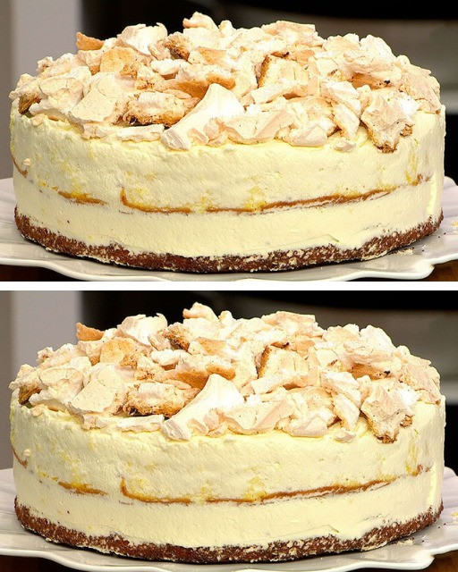 Merengue e latte dolce con pesca