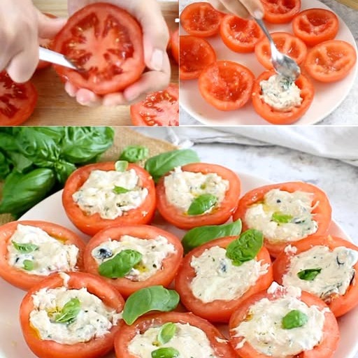 Pomodori ripieni di salsa tonnata: il piatto fresco perfetto per l’estate ricetta nel primo commento 👇