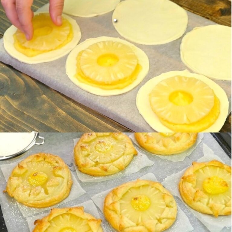 Girasoli di pasta sfoglia all’ananas: facili da fare e buonissimi!