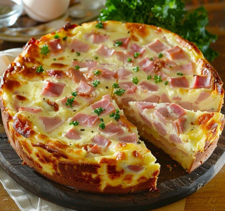 Torta di groviera grattugiata e prosciutto