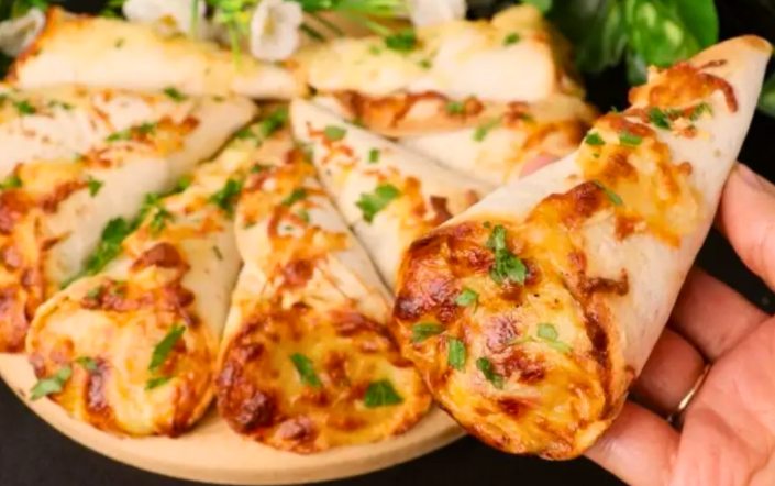 Mini tortillas al tonno e verdure al formaggio