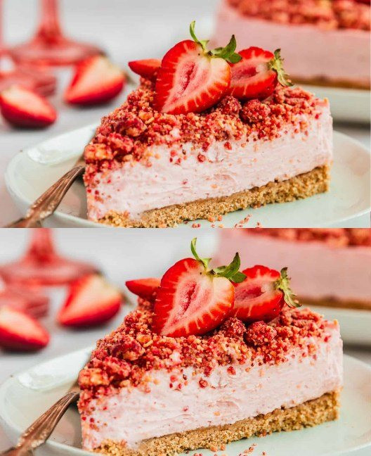 Barrette di cheesecake croccante al cioccolato e fragole