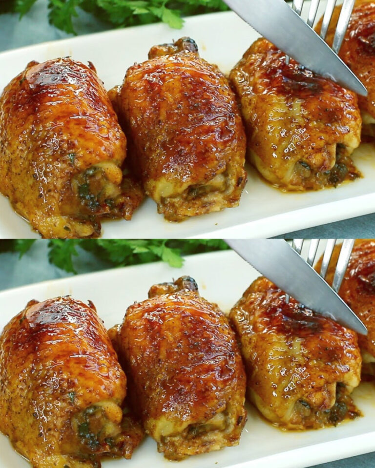 Cosce di pollo ripiene di funghi e formaggio