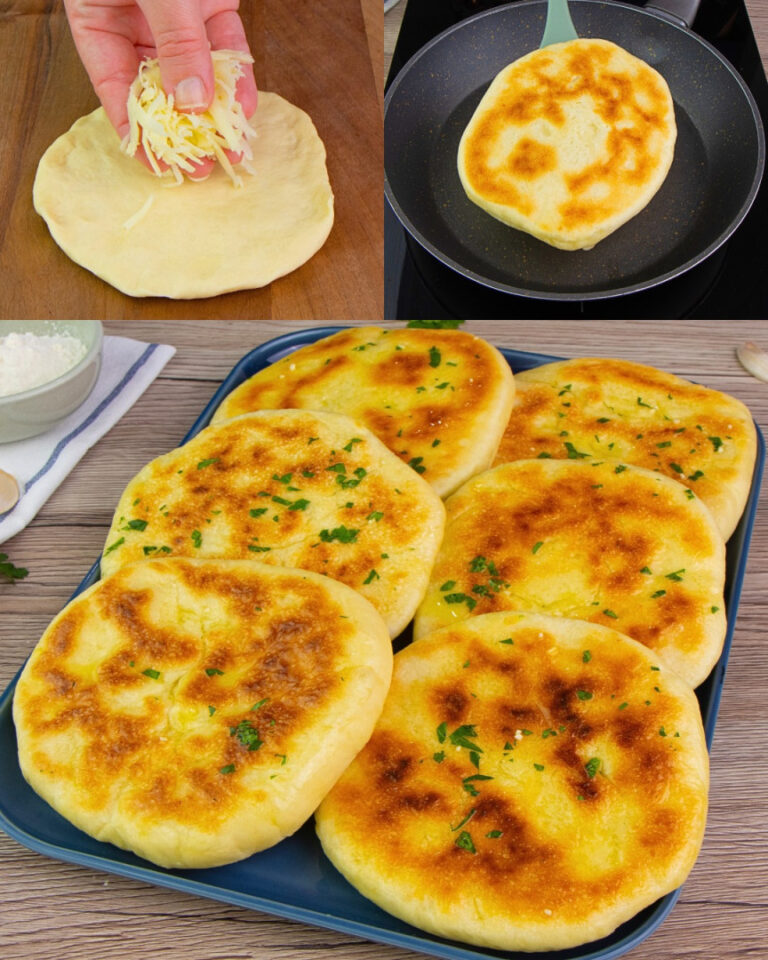 Pane Naan ripieno di formaggio