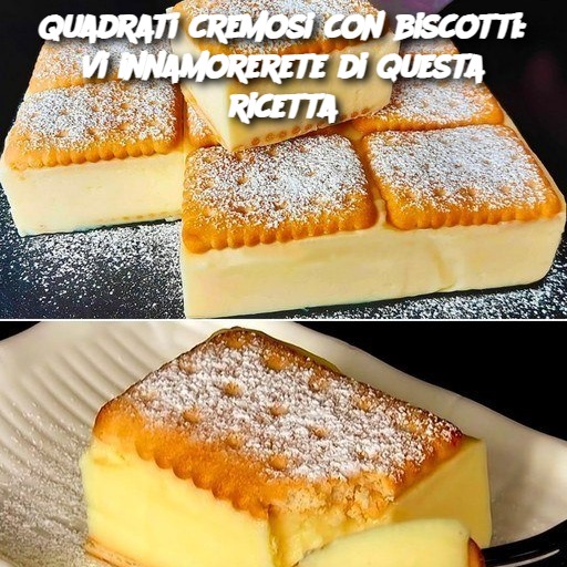 Quadrati cremosi con biscotti: vi innamorerete di questa ricetta