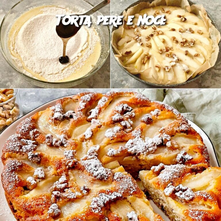 Torta pere e noci:
