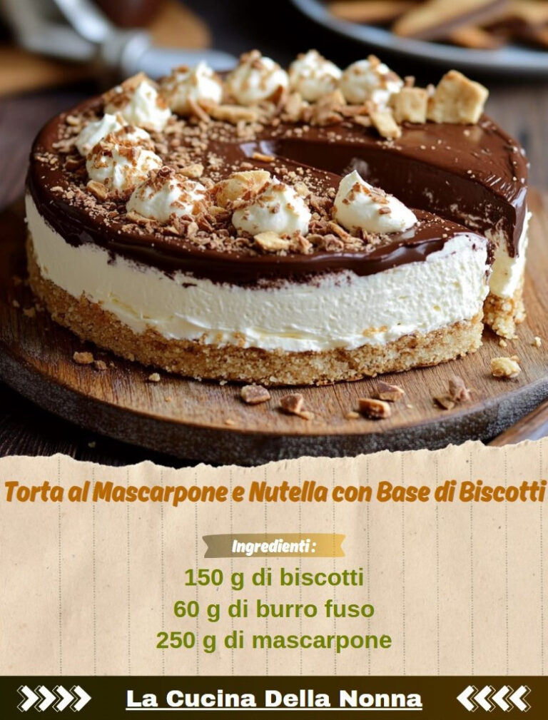 Torta al Mascarpone e Nutella con Base di Biscott