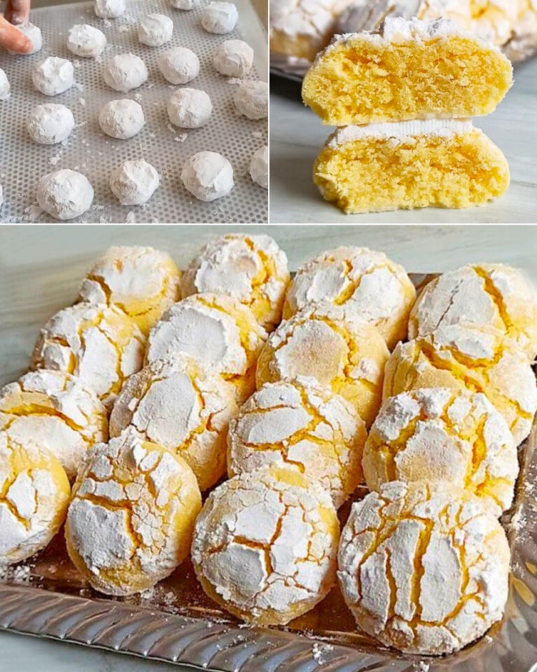 Crinkle cookies al limone