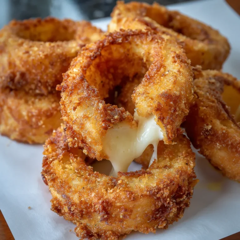 Cheesy Onion Rings Mozzarella