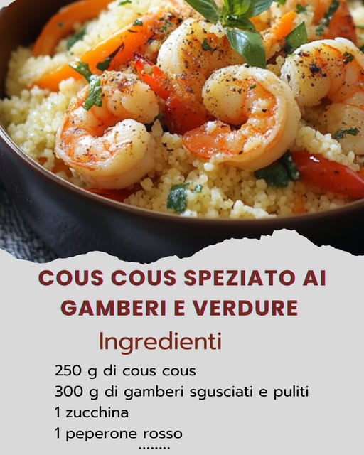 Cous Cous Speziato ai Gamberi e Verdure