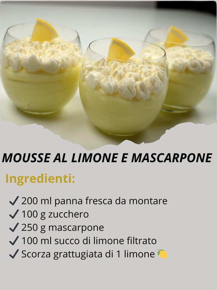 MOUSSE AL LIMONE E MASCARPONE