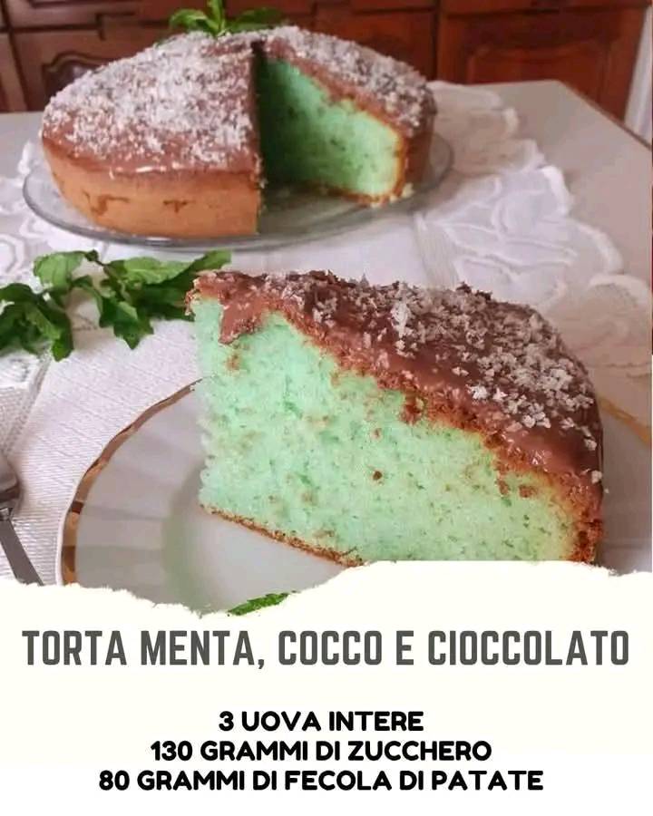 Torta Menta e Cocco Fresca profumata