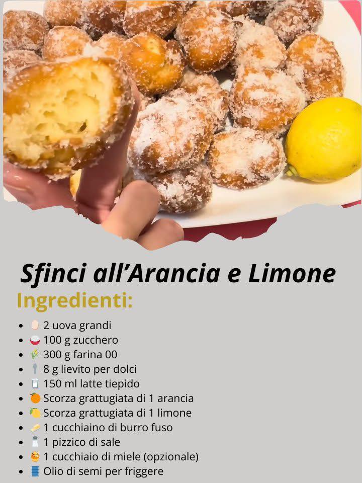 Sfinci all Arancia e Limone