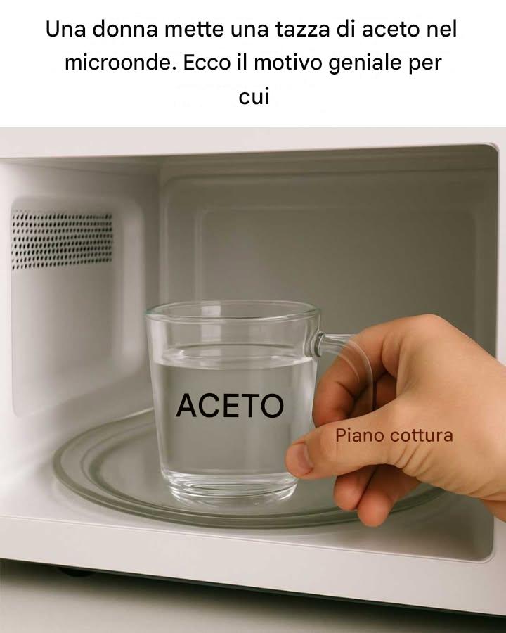 Una donna mette una tazza di aceto nel microonde. Ecco il motivo geniale per cui…
