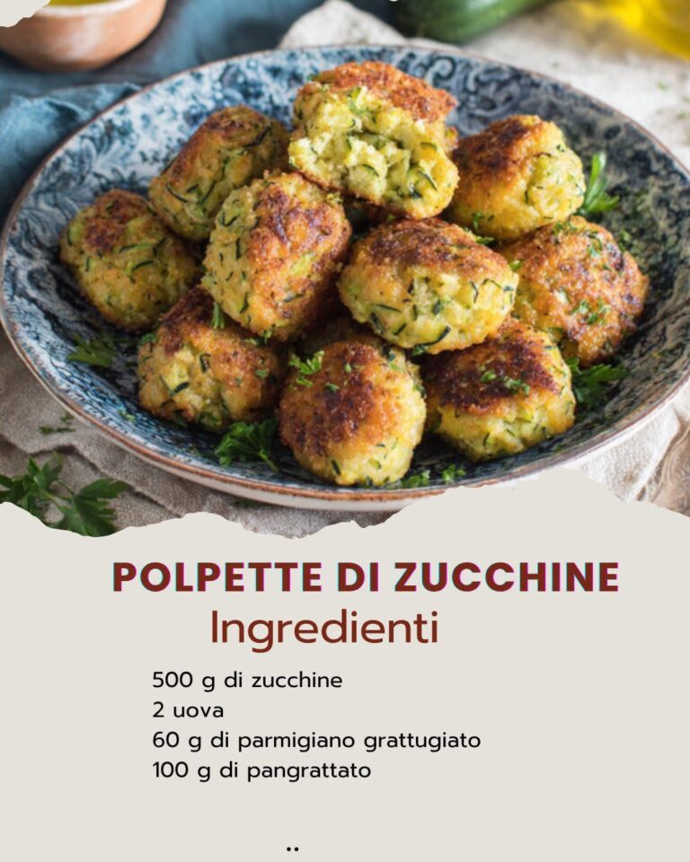 Polpette di Zucchine Croccanti Fuori Morbide Dentro