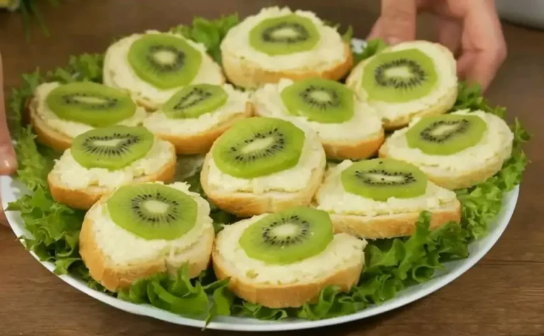 Bocconcini di baguette al kiwi e formaggio: una fusione di sapore e freschezza