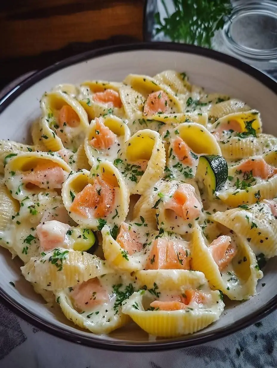 Goduria di Conchiglioni al Salmone e Zucchine