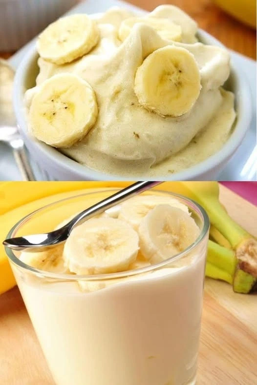 Helado de plátano casero