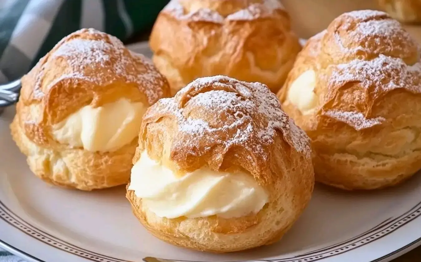 Deliziosa e super facile da preparare! Pasta sfoglia classica con crema pasticcera e panna montata