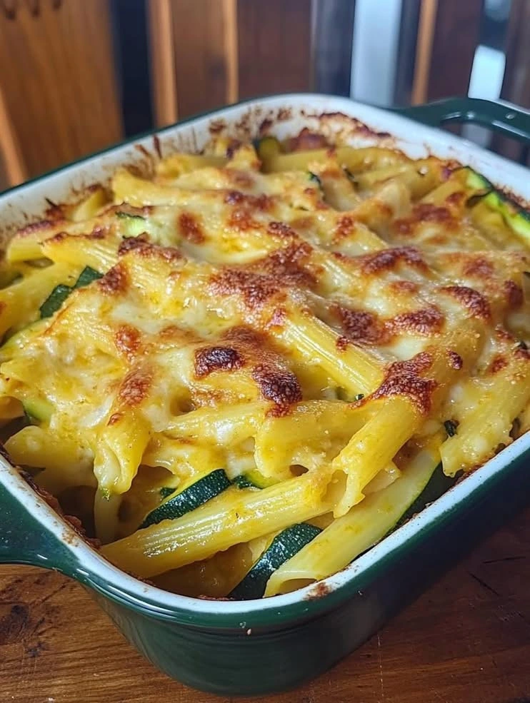 Riso a forno Penne al forno con zucchine speck e zafferano