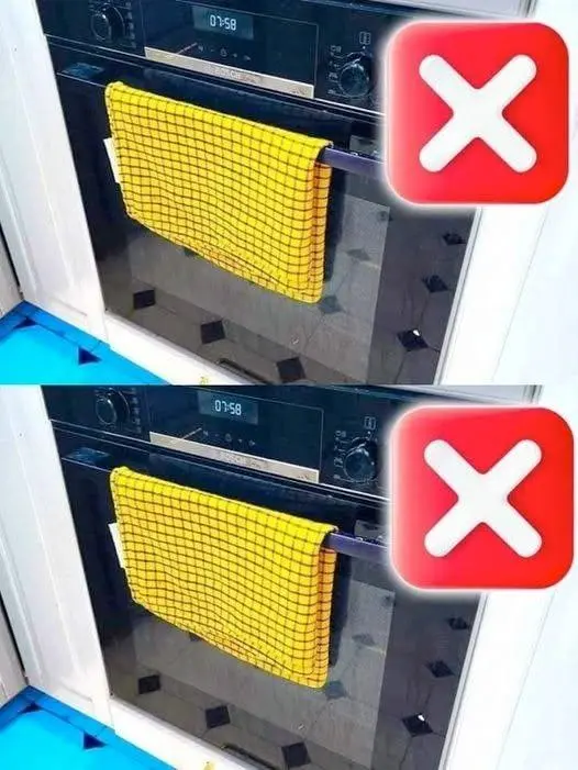 ¿Por qué nunca poner un paño de cocina en la puerta del horno?