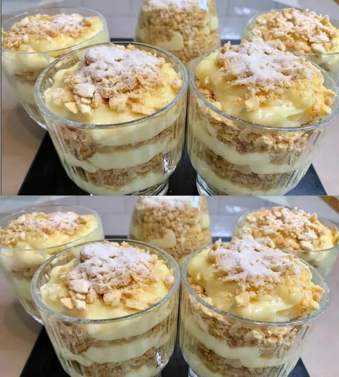 Cuando tengo pereza, siempre hago este postre. Basta chuparse los dedos: “Napoleón” en un vaso. Comido en 2 minutos