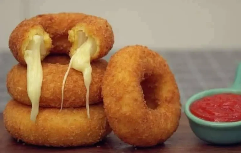 Anelli di cipolla e mozzarella