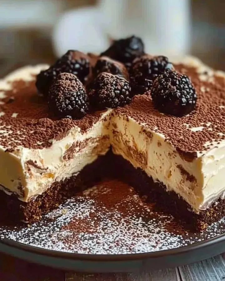 Torta al Mascarpone e Nutella con Base di Biscotti