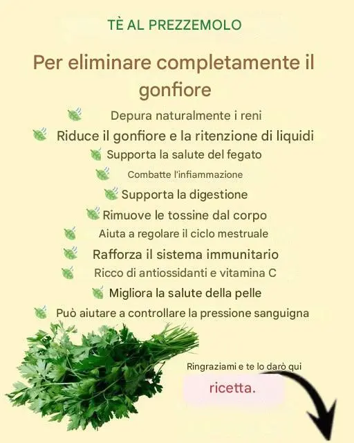 Il potere del prezzemolo: scopri 20 dei suoi benefici e impara a preparare una tisana al prezzemolo con questa ricetta dettagliata.