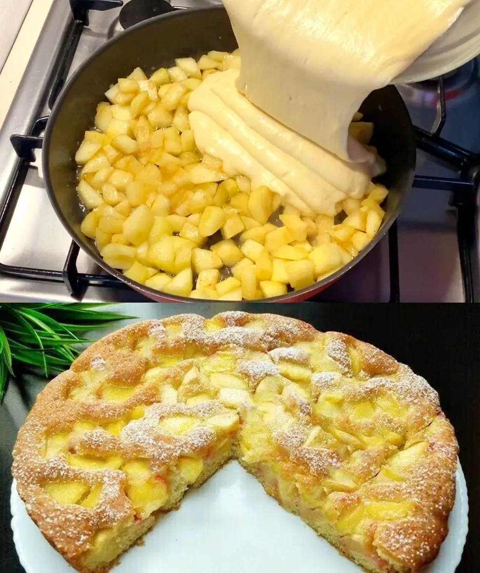 Probablemente ya tengas los ingredientes en casa: ¡pastel de manzana con sólo 3 manzanas, un poco de harina y 3 huevos, listo en 10 minutos en el horno!