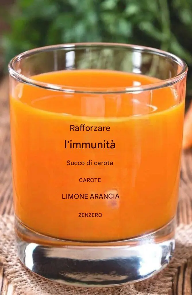 Elisir energetico: succo di carota, arancia e zenzero per rafforzare il sistema immunitario